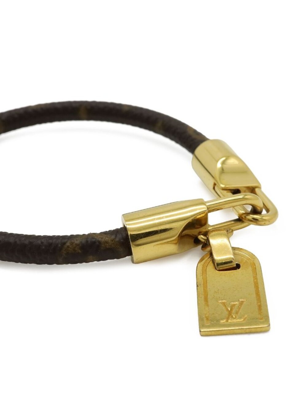 Louis Vuitton Monogram Bracelet Luck It Charm Gold - Picture 3 of 5